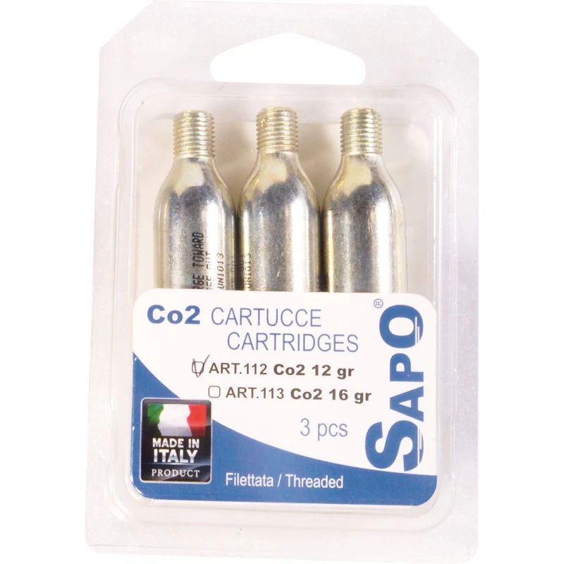 Sapo Blister da nr. 3 cartucce CO2 12 gr.