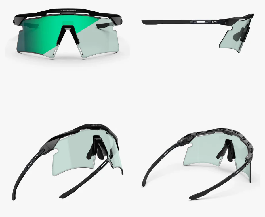 Scicon Sport Occhiali Aeroshade 2.0 Titanium Matte Black Photochromic Blue/Green - Image 2