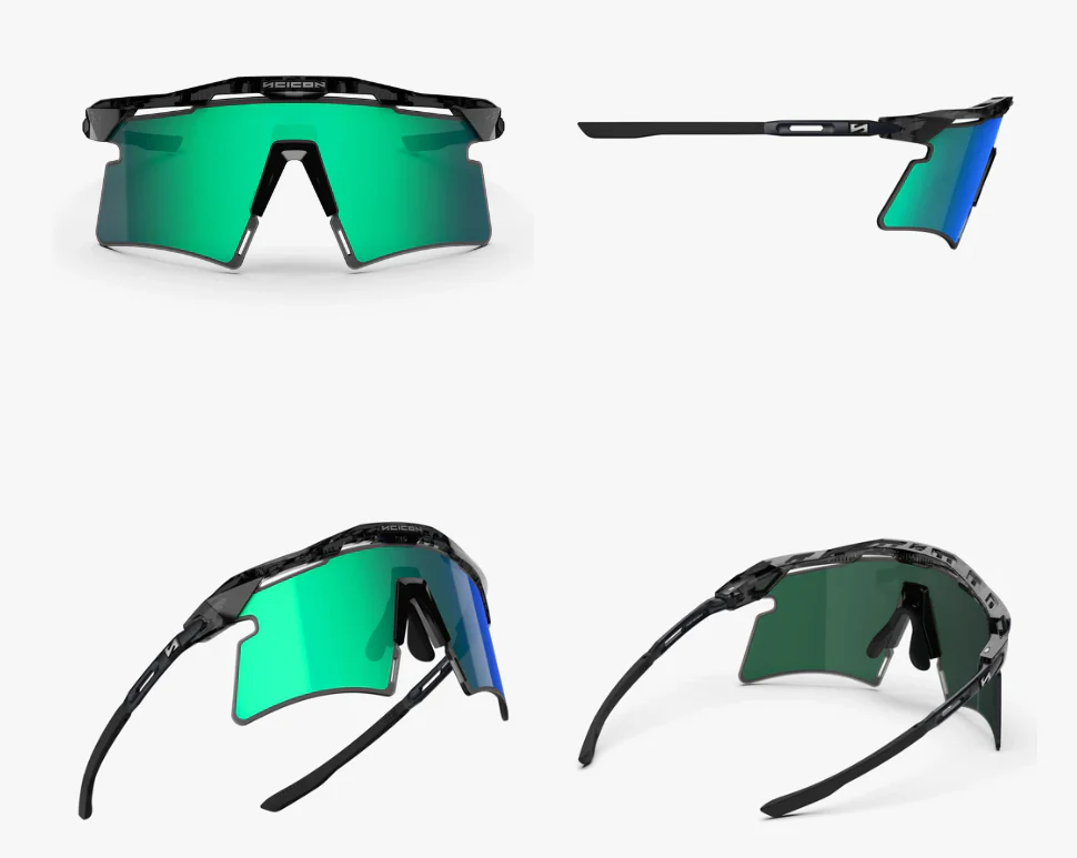 Scicon Sport Occhiali Aeroshade 2.0 Titanium Crystal Black Gloss Multimirror Blue/Green - Image 2
