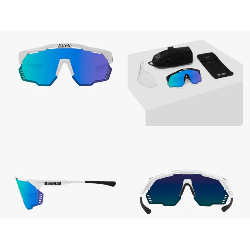 Scicon Sports Occhiali Aeroshade Kunken White Multimirror Blue - Image 2