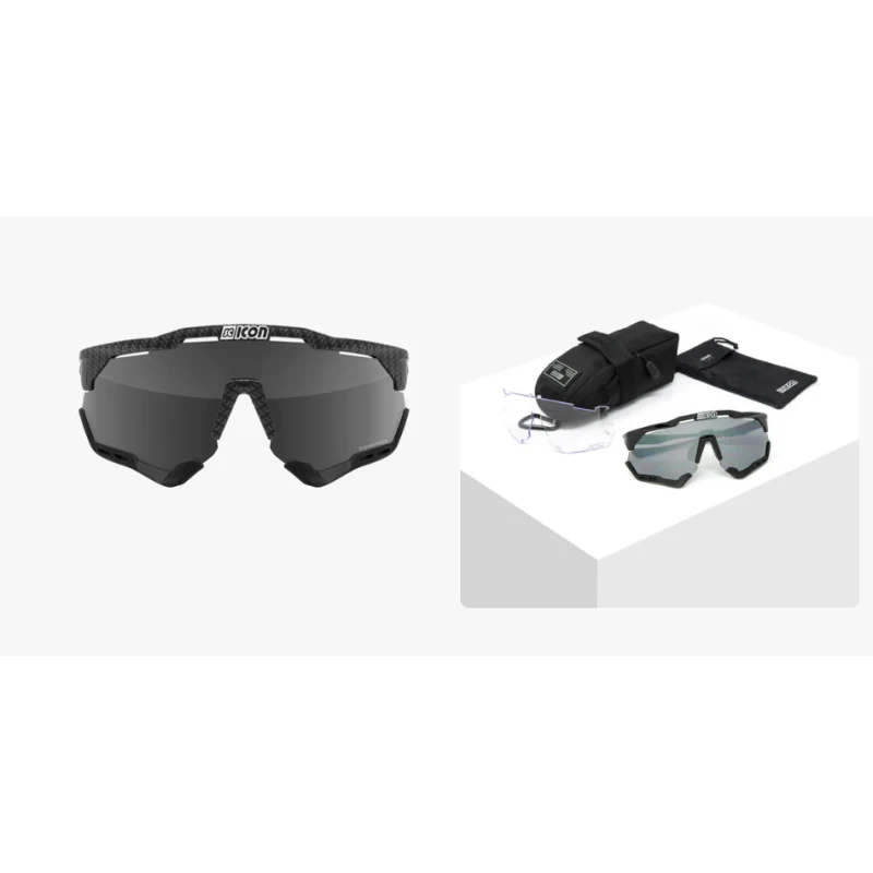Scicon Sports Occhiali Aeroshade XL Carbon Matt Multimirror Silver - Image 2