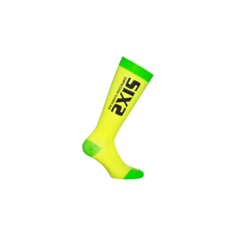 Sixs Calze A Compressione Recovery Giallo/Verde Fluo