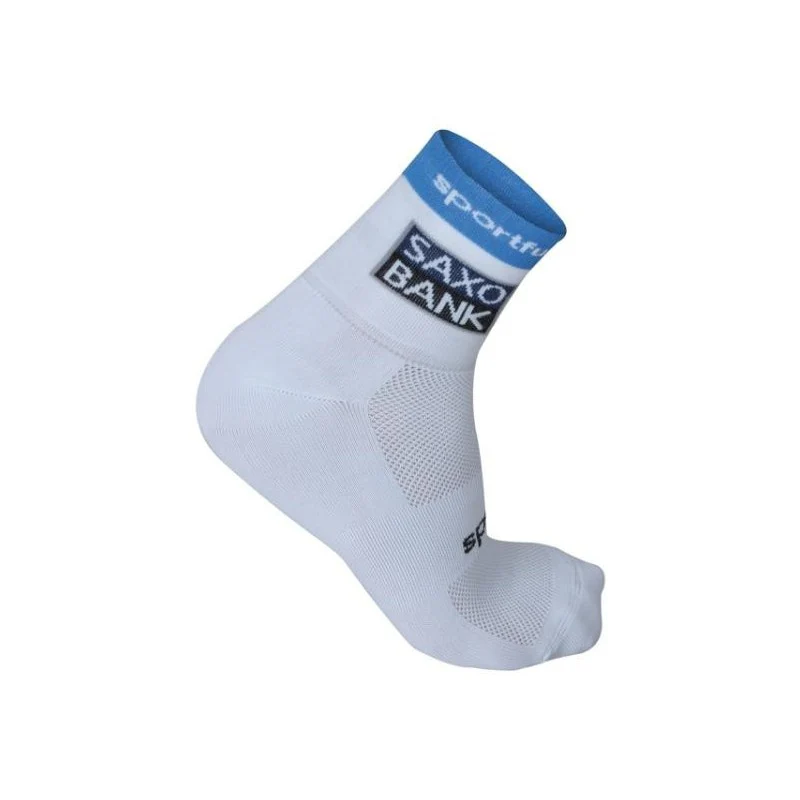 Sportful Calze Estive Saxo Bank 9 Cm Bianco