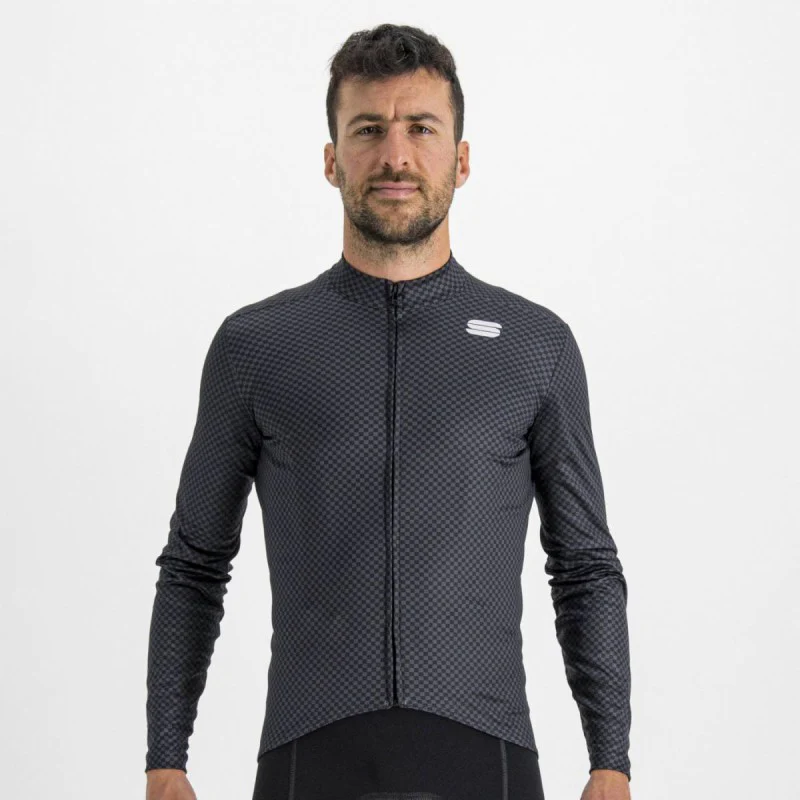 Sportful Maglia Checkmate Thermal Black Galaxy Blue