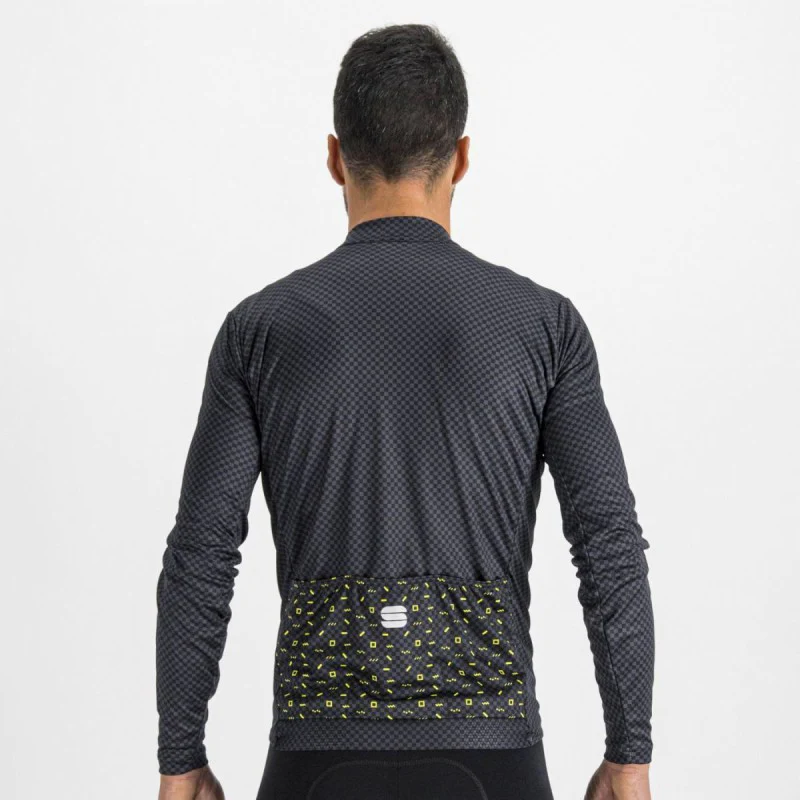 Sportful Maglia Checkmate Thermal Black Galaxy Blue - Image 2