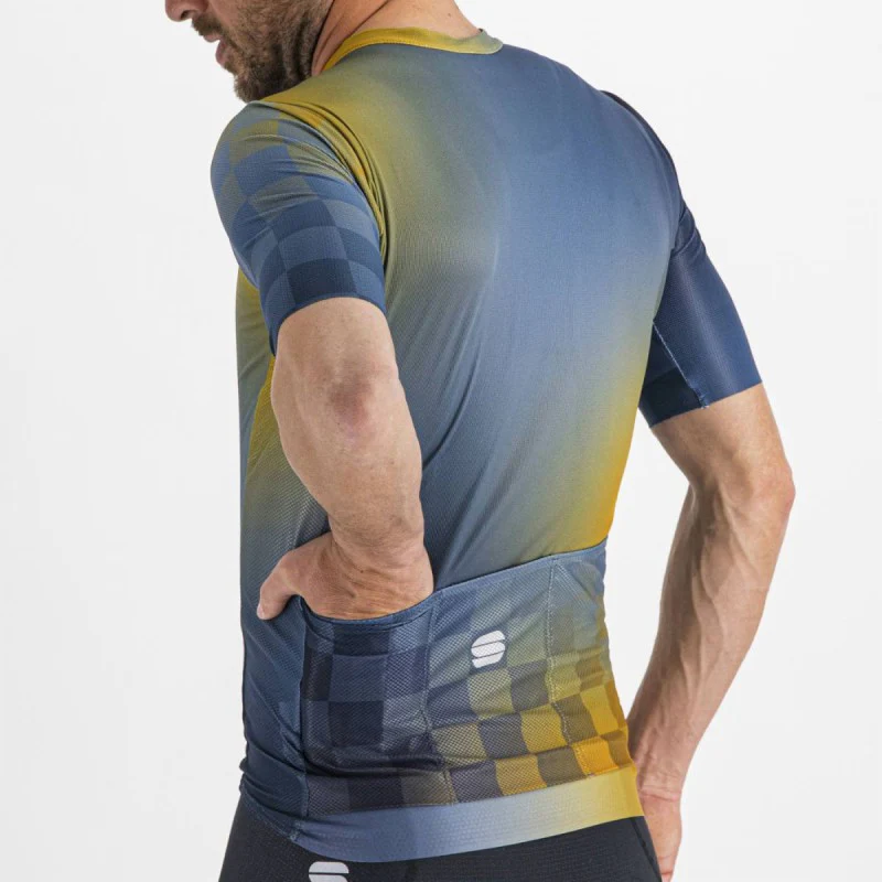 Sportful Maglia Rocket Galaxy Blue Sea Golden - Image 3