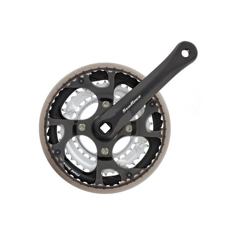 Sunrace Guarnitura City Trekking 170  28/38/48 Alu Nero/Silver