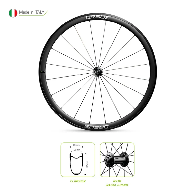 Ursus  Ruota Anteriore 28"x37mm BLAZE37 915gr 20Fori Alluminio V-Brake QR