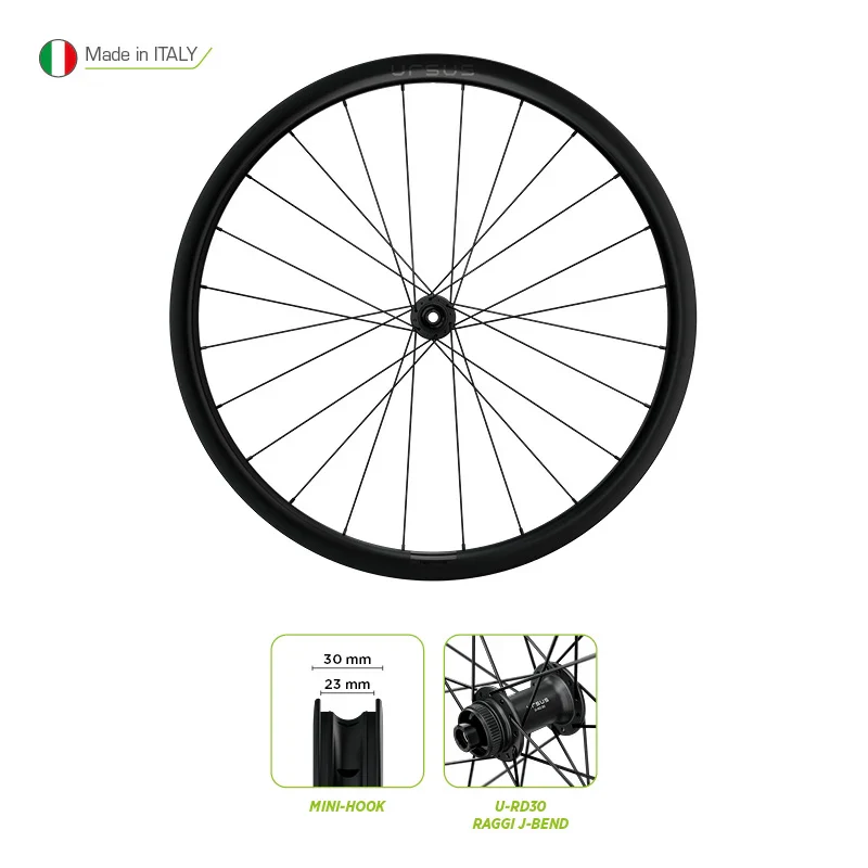 Ursus Ruota Anteriore 28"x40mm PURA R TLR 755gr 24Fori Carbon Disco