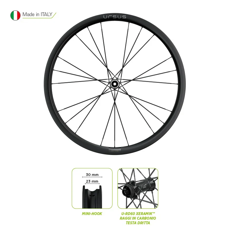 Ursus Ruota Posteriore 28"x35mm ARYA R Carbonio TLR - CORPETTO NON INCLUSO