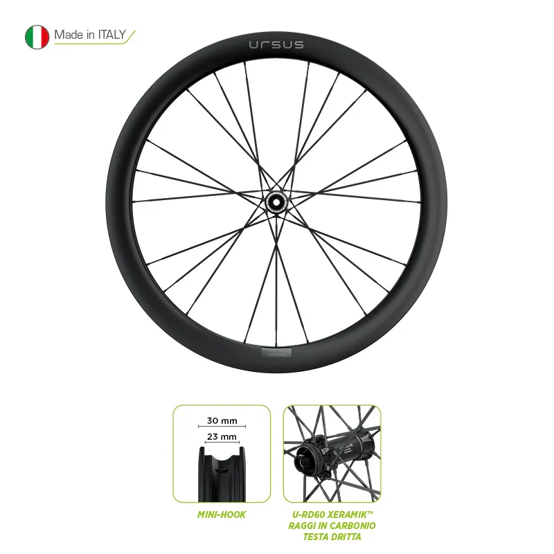 Ursus Ruota Posteriore 28"x50mm ARYA R Carbonio TLR - CORPETTO NON INCLUSO