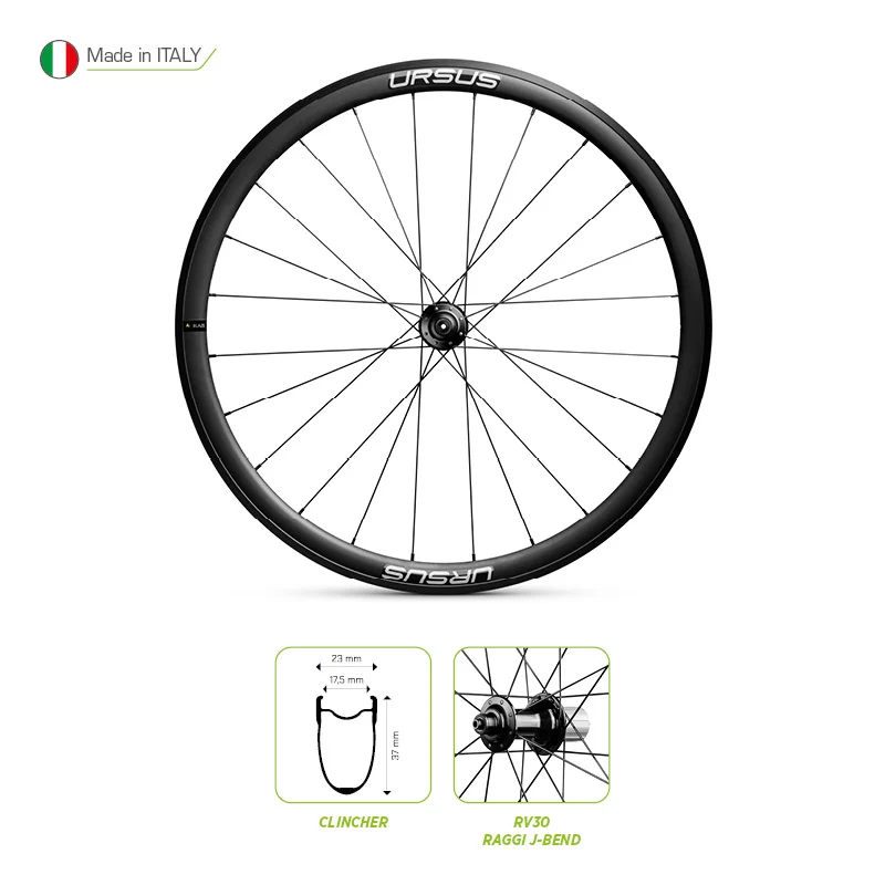 Ursus Ruota Posteriore28"x37mm BLAZE37 1070gr 24Fori Allum V-Brake QR SH
