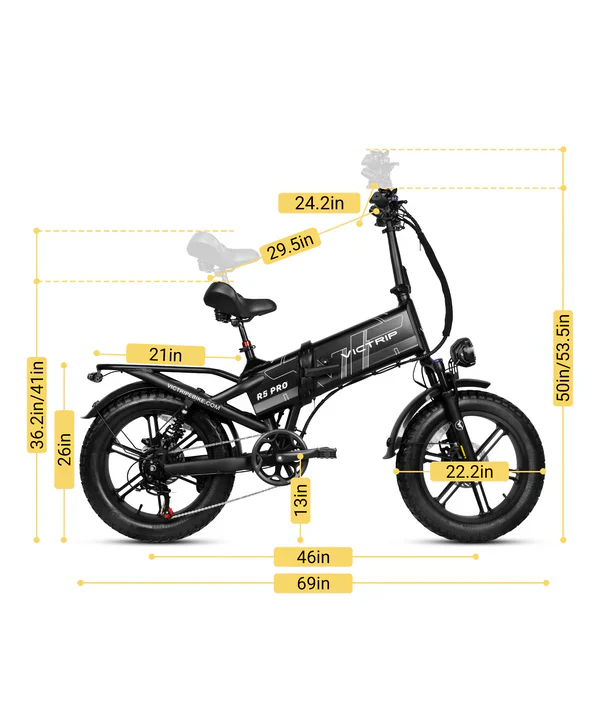 Victrip Bici Elettrica Fat Bike R5 PRO 250W/750W - Image 10