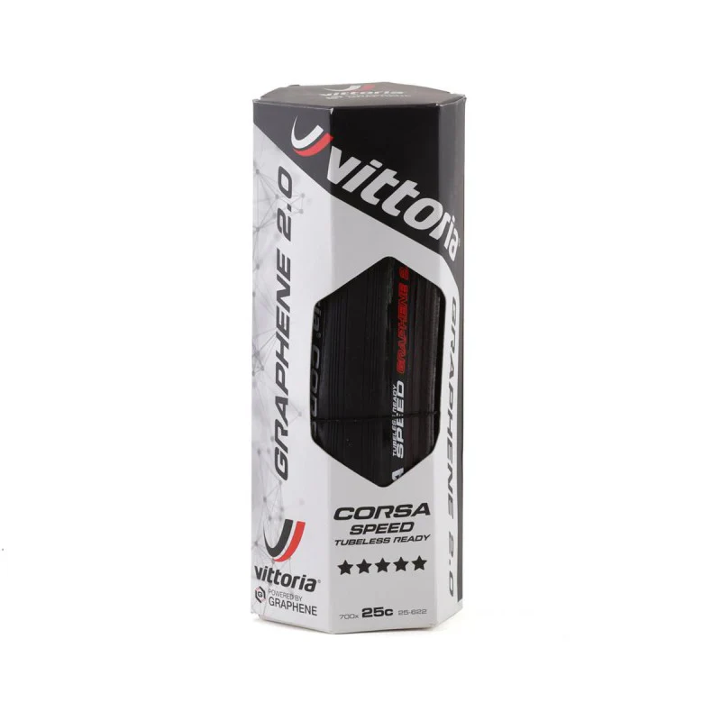 Vittoria Copertura Corsa Speed 700x25 Tlr Full Black G2.0 - Image 2
