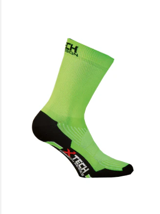 X-Tech Calze Professional Carbon Verde Fluo - Image 2